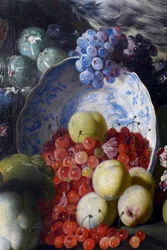 Flores, frutos, aves