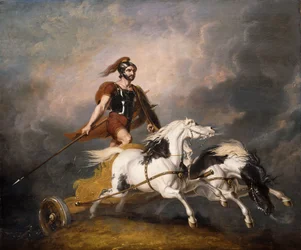 O carro de Cuthullin: "O carro da guerra continua como a chama da morte, 1815