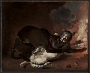 O Macaco e o Gato, provavelmente 1670s (óleo sobre tela)