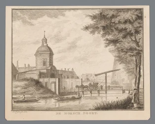 Vista do Morspoort em Leiden
O Portão Morsch (título sobre o objecto)