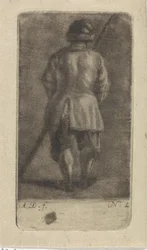Homem de cana, visto de trás