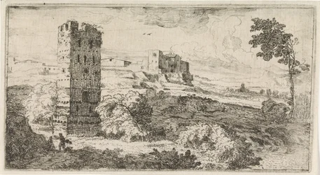 Paisagem com torre quadrada