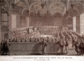 O primeiro da Revolução Francesa: Sessão extraordinária realizada por Luís XVI (1754-1793) no Palácio de Versalhes, 19 de Novembro