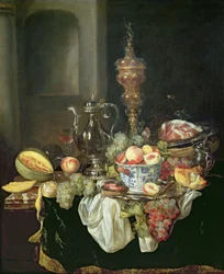 Natureza morta: Peça Banquey (óleo sobre painel)