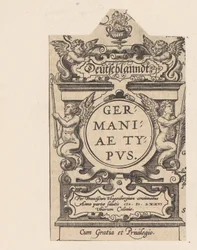 Cartouche com quatro putti
Cartouche a partir de um mapa da Alemanha
Deutschlanndt. Germaniae Typus (título sobre o objecto)
Theatrum Orbis Terrarum (título da série)