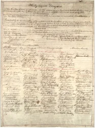 Cópia do Congresso da Resolução sobre a Décima Terceira Emenda, 1 de fevereiro de 1865 (tinta sobre velino)