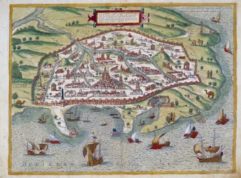 Mapa de Alexandria - por Abraham Ortelius, Antuérpia