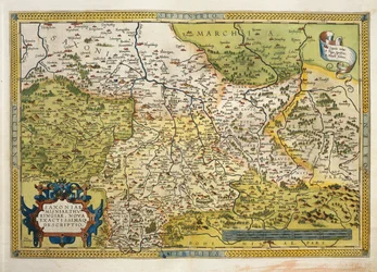 Mapa da Saxônia, do Theatrum Orbis Terrarum, de Abraham Ortelius