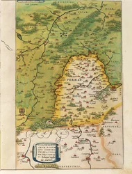 Mapa de Vermandois, do Theatrum Orbis Terrarum, de Abraham Ortelius