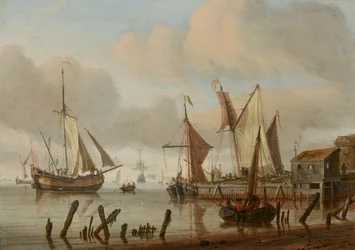 Barcos num local de amarração
