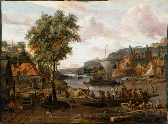 Barcos à vela, século XVII ou início do século XVIII