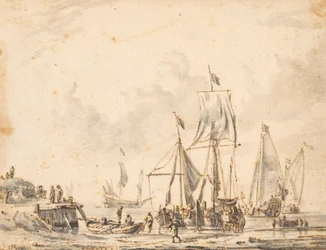 Barcos junto a um cais de atracação