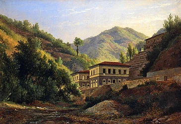 Bagni di Lucca (óleo sobre papel)