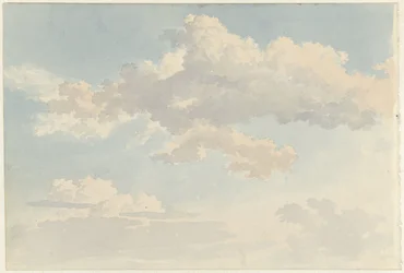 Nuvens contra o céu azul