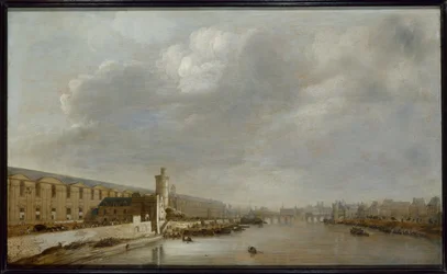 A Grande Galerie do Louvre com a Porte Neuve e a Tour du Bois, cerca de 1640 (óleo sobre madeira)