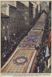 Também este ano, para a festa de Corpus Domini, a população de Genzano (Roma) foi projetada