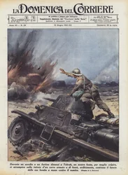 Durante um ataque a um forte na frente de Tobruk, um dos nossos soldados de infantaria, para melhor acertar
