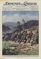 O Duce entre os soldados da Itália