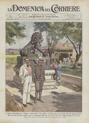 Ministro Salvago-Raggi no assentamento italiano da Cidade Proibida, em Pequim, em um dos