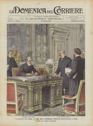 O evento do dia, a assinatura da convenção de arbitragem franco-italiana, em Paris