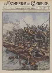 A batalha de Haelen (Bélgica), um terrível ataque dos alemães, rejeitado pelos belgas, através de pontes militares