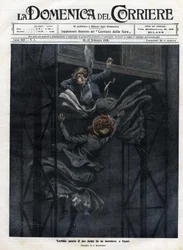 Duas mulheres caíram de um elevador em Nápoles, em 1910.