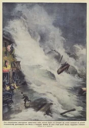 Uma violenta tempestade atingiu a Riviera da Ligúria do Levante tinha momentos