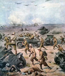 Segunda Guerra Mundial-1940 Campanha Norte Africana - A invasão italiana do Aegypt, La Domenica del Corriere 22 de Setembro de 1940