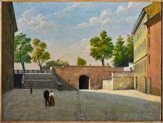 Porta Bologna em Modena (óleo sobre tela)