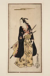 Actor Ichikawa Monosuke I (impressão a cores de bloco de madeira)