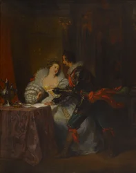 Le Duc et la duquesa de Guisse. Depois de Henrique III e suas cortes por Alexandre Dumas, 1829.