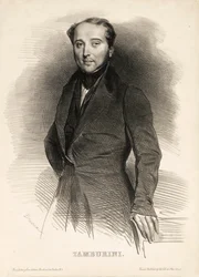 Retrato do cantor de ópera Antonio Tamburini 1800-1876,
