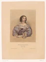 Retrato de Henrietta Maria da França Henrietta de France, femme de Charles 1er (título no objeto) Modelos de pintores famosos (título da série)