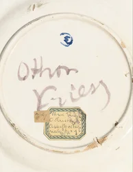 Verso de "The Crocodile Crunches a Big Snake", c.1907 (faiança de lata vidrada) (ver também 489731)