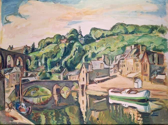 Vista de Dinan (óleo sobre tela)