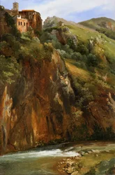 Vista de Santa Scolastica em Subiaco