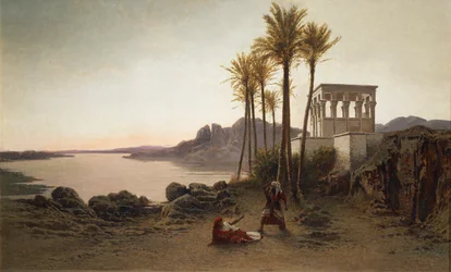 Cena de Aida de Giuseppe Verdi, pintura de Achilles Formis (1832-1906), Itália
