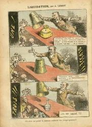 Ilustração de Achille Lemot (1846-1909) em Le Pelerin, 23/06/07 - Liquidação - Jogo, Fé Religiosa, Prata, Catolicismo Católico - Bilhões de Congregações - Honneteau