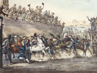 Máscara romana, de Achille Pinelli (1809-1841). Itália