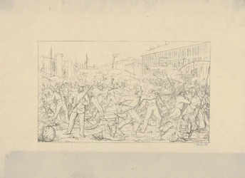 Batalha em Baltimore, 19 de abril de 1861 de Confederate War Etchings, 1861-63.