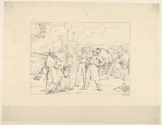 Homens valentes Dat Fite Mit Siegel de gravuras de guerra confederadas, 1861-63.