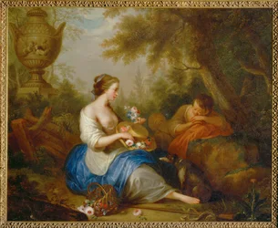 Cena erótica (pintura sobre cobre)