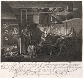 A Casa de Filemom e Baucis, gravada pelo Conde Hendrik Goudt (1585-1630)