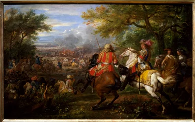 Derrotou o exército espanhol perto do Canal de Bruges a 31 de Agosto de 1667. O rei de França Luís XIV, num cavalo branco, está cercado pelos seus generais: François de Crequy (1629-1687) e o Príncipe Luís II de Bourbon-Conde (Bourbon Conde) chamado Grand 