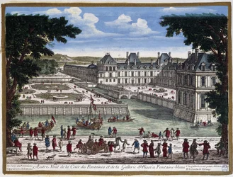 Château de Fontainebleau - gravura de Perelle