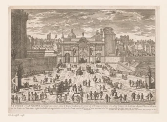 Vista da Porte Saint-Antoine
La Porte St. Anthoine (...) (título sobre o objecto)