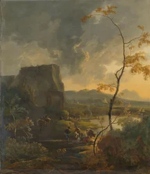 Paisagem italiana com Tempietto antigo