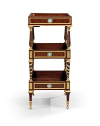 Late Louis XVI ormolu e camafeu montado em madeira de teixo e mesa de mogno travailleuse