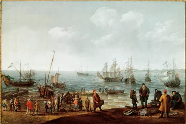 Praia com Pescadores