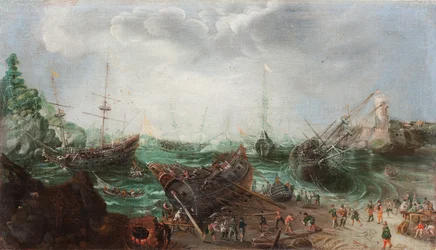 Cena do porto, c.1615 (óleo sobre tela)
